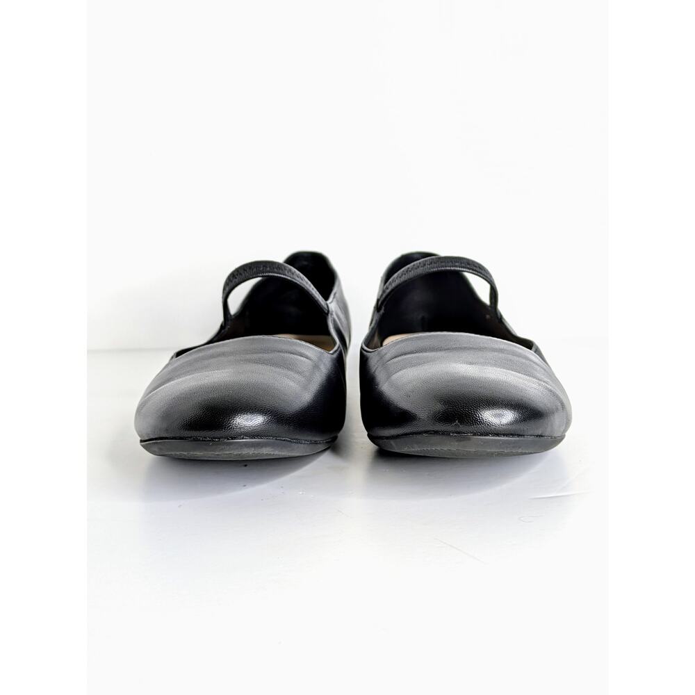 Everlane Black Leather Mary Jane Flats with Slim Strap - Picture 3 of 11
